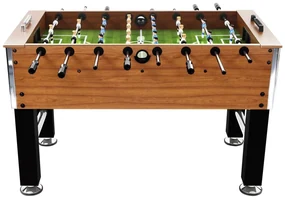 vidaXL Voetbaltafel 60 kg 140x74,5x87,5 cm staal lichtbruin en zwart