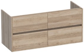 Sanituba NEXXT onderkast voor dubbele wasbak met vier lades 120cm legno calore