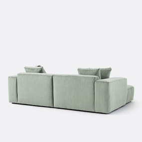 Linker hoekbank, ribfluweel, Liora