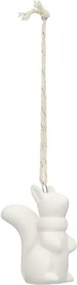 Hanger, porselein, eekhoorn, wit en goud