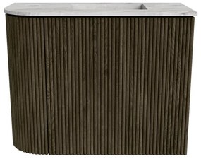 Mondiaz Joya DLux 50cm toiletmeubel ronding links shadow met wastafel faye rechts 1 kraangat glace