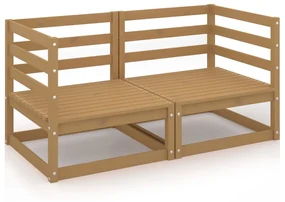 vidaXL Tuinbank 2-zits massief grenenhout honingbruin
