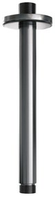 Brauer Stripe inbouw regendouche rond met 25cm hoofddouche, plafondarm en 3 standen handdouche set 42 gunmetal geborsteld PVD