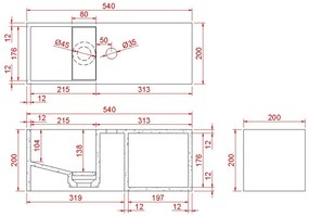 Mueller Viggo fontein solid surface 54x20x20cm mat zwart