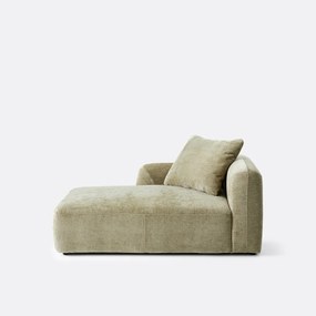 Linker longchairelement, voor modulaire bank, in jacquard chenille, AMAD