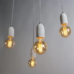 Eettafel / Eetkamer Industriële hanglamp grijs beton - Cava 5 Design, Modern Minimalistisch E27 rond Binnenverlichting Lamp