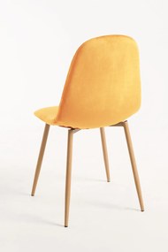 Set van 4 Teok Fluwelen Stoelen