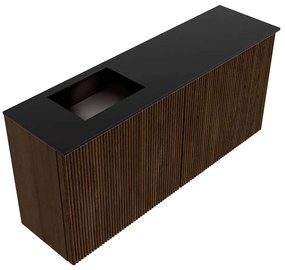 Mondiaz Joya 90cm toiletmeubel walnut met wastafel faye links zonder kraangat urban