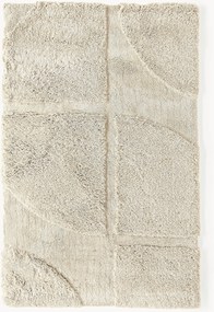 Pluizig hoogpolig vloerkleed Jade met een verhoogde hoog-laag structuur