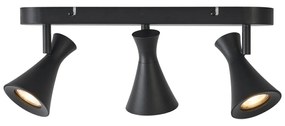 Moderne plafondspot zwart 3-lichts draai- en kantelbaar - Triangle