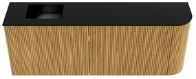 Mondiaz Joya 110cm toiletmeubel ronding rechts oak met wastafel faye links zonder kraangat urban