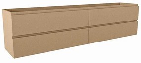 Mondiaz HAY wastafelonderkast - 200x40x50cm - 4 lades - uitsparing links en rechts - softclose - Oro M45257Oro