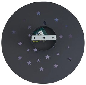 Kinder plafondlamp zwart met ruimteschip en sterren - Harrie in Space