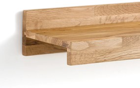 Wandplank in massief eik, 60 cm, Hiba