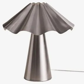 Veyora Tafellamp ↑40 Cm Van Ijzer Grijs – Chroom - Sklum