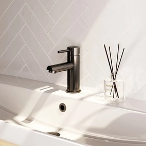Brauer Stripe wastafelkraan model A met ColdStart gunmetal geborsteld PVD
