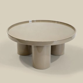 Salontafel Hoogglans Beige 80 Cm - 80 X 80cm.