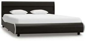 vidaXL Bedframe met LED kunstleer antraciet 140x200 cm