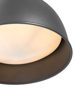 Industriële buitenwandlamp antraciet rond IP44 - Natas Industriele / Industrie / Industrial E27 IP44 Buitenverlichting