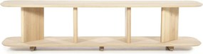 Open Tv-meubel Eikenhout Naturel - 180x40x43.5cm.