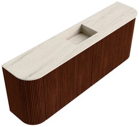 Mondiaz Joya DLux 115cm toiletmeubel ronding links/rechts ruby met wastafel faye midden zonder kraangat meli