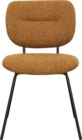 Moderne Eetkamerstoel Okergeel Boucle