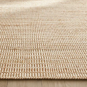 Handgeweven vloerkleed, jute en wol, Ruleto