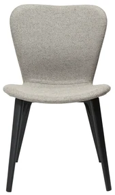Dan-Form Paragon Design Eetkamerstoel Grijsbruin Boucle Met Zwart Essen