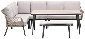 Garden Impressions Kalibo lounge dining set 6-delig - desert sand