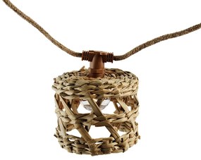 Buitenlamp Lichtsnoer bruin 8m 10-lichts IP44 solar - AlbaOosters E14 IP44 Buitenverlichting rond