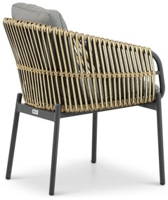 Tuinstoel Aluminium/Rope Taupe-naturel-bruin Coco Nathan