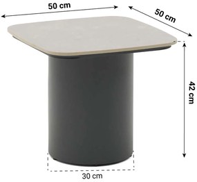 Hoek loungeset 5 personen Aluminium/rope Grijs  Coco Puerto/Ronda