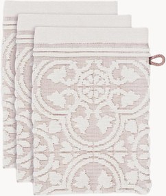 Jacquard badstofen washandjes Tile de Pip, 3-delig