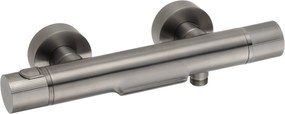 Ben Engraved Line badkraan met watervaluitloop thermostatisch gunmetal