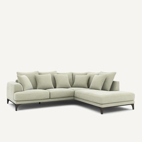 Hoekbank in stonewashed fluweel, ARMENTO