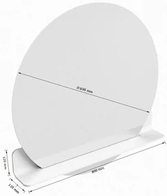 Mondiaz Spot spiegel rond Ø80cm met planchet plata