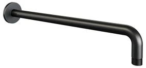 Brauer Black Carving complete inbouw regendouche set 10 met 30cm douchekop, gebogen muurarm en 3 standen handdouche mat zwart
