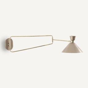 Scharnierende wandlamp in verouderde messing, Zoticus