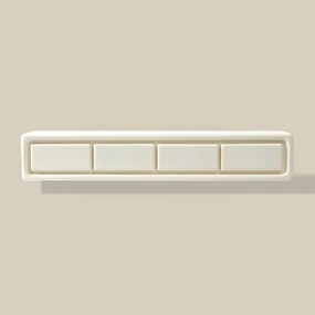 Wit Tv-meubel Organisch Betonlook 200 Cm - 200x40x45cm.