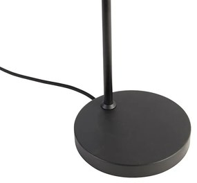 Design tafellamp zwart met goud en smoke glas - Zuzanna