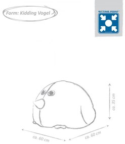 Sitting Point BeanBag Kinder Zitzak Vogel