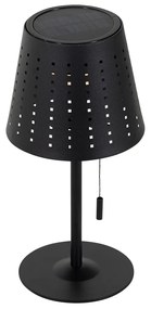 Buiten tafellamp zwart incl. LED 3-staps dimbaar oplaadbaar en solar - Ferre