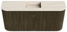 Mondiaz Joya DLux 95cm toiletmeubel ronding links/rechts shadow met wastafel faye midden 1 kraangat meli