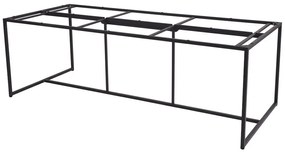 4 Seasons Outdoor Quatro tafel antraciet met teak blad 220 cm SALE  Tuintafel    houtkleur weerbestendig
