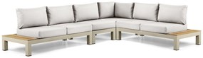 Loungeset 6 personen Aluminium/Teak Taupe Lifestyle Garden Furniture Vittoria