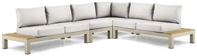 Loungeset 6 personen Aluminium/Teak Taupe Lifestyle Garden Furniture Vittoria