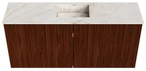 Mondiaz Joya DLux 90cm toiletmeubel ruby met wastafel faye midden zonder kraangat frappe