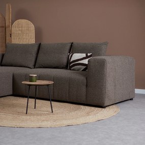 Bruine Bank Met Decoratieve Strepen Hoek Links