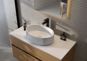 Jabo Borneo Pearl wandtegel streep 30x75cm gerectificeerd