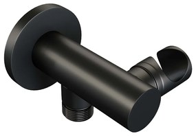 Brauer Black Edition thermostatische inbouw badkraan met uitloop en 3 standen handdouche set 4 zwart mat